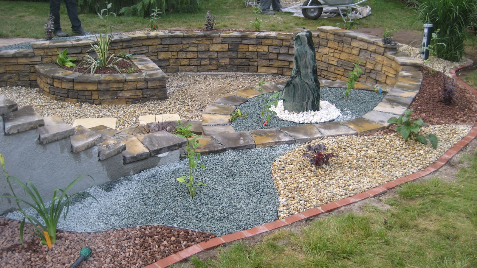 Senkgarten - Garten - Wasser - Stein